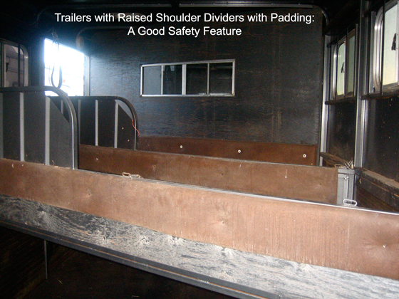 Trailers with Raised Shoulder Dividers with Padding: A Good Safety Feature