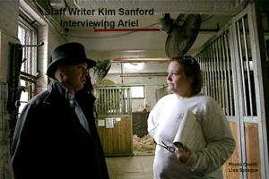 Staff Writer Kim Sanford 
Interviewing Ariel