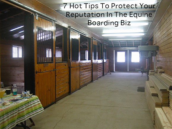 7 Hot Tips To Protect Your Reputation In The Equine Boarding Biz